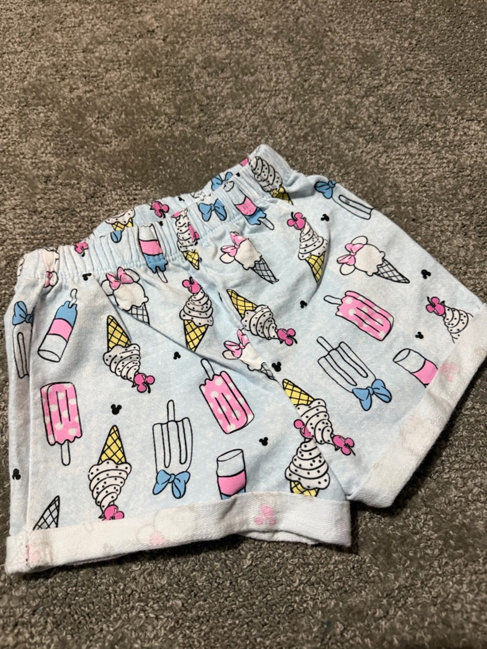Disney Jr. Minnie Mouse 3T ice cream themed shorts super cute and soft